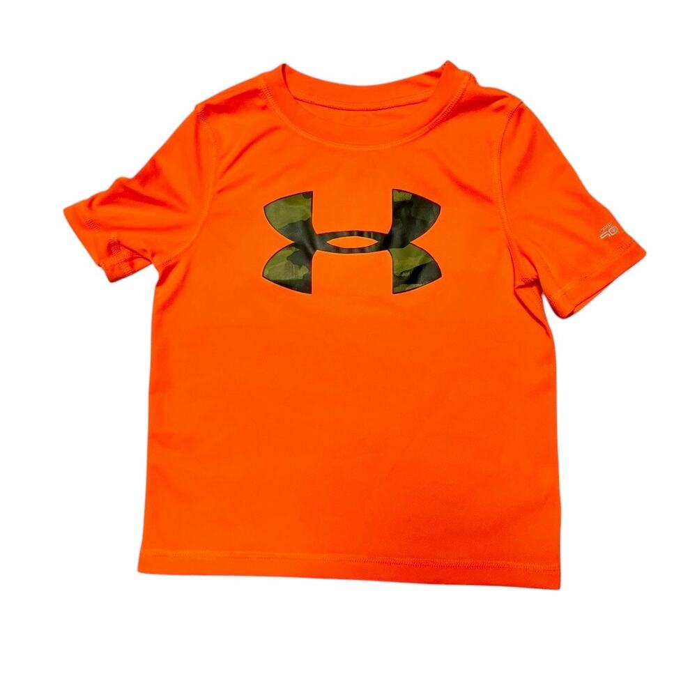 Under Armour Camo Logo Athletic Shirt Size 4